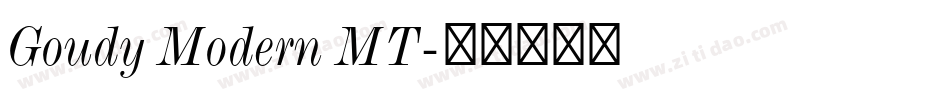 Goudy Modern MT字体转换